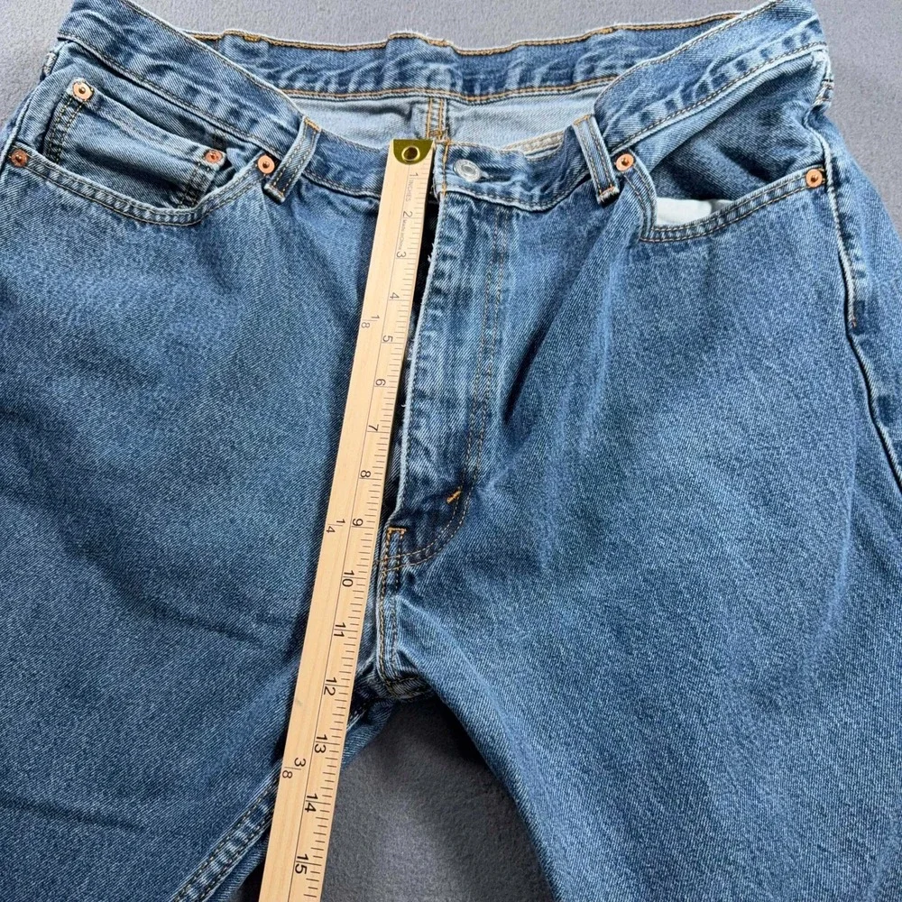 Levis 505 Mens Jeans 42x29 (38x25 Measured) Regular Fit Straight Leg Mid Rise